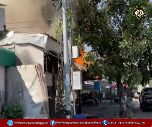 ดับเพลิงนครแม่สอด ออกระงับเหตุเพลิงไหม้ร้านอาหาร ใกล้เคียงน้ำปิงปศุสัตว์ ถนนยอดข้าว