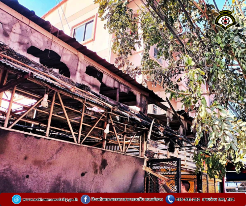 ดับเพลิงนครแม่สอด ออกระงับเหตุเพลิงไหม้ร้านอาหาร ใกล้เคียงน้ำปิงปศุสัตว์ ถนนยอดข้าว