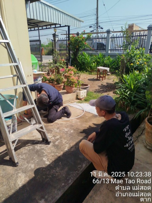 เจ้าหน้าที่กองยุทธศาสตร์และงบประมาณ ดำเนินการตามคำร้อง ขอซ่อมแซมเคเบิ้ลทีวี ชุมชนอิสลาม