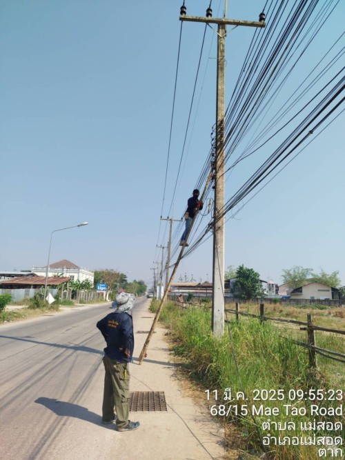 เจ้าหน้าที่กองยุทธศาสตร์และงบประมาณ ดำเนินการตามคำร้อง ขอซ่อมแซมเคเบิ้ลทีวี ชุมชนอิสลาม