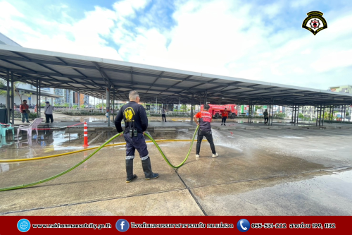 ดับเพลิงนครแม่สอด ร่วมโรบินสัน แม่สอด จัดกิจกรรม Big Cleaning Day ทำความสะอาดถนน บริเวณจุดจัดให้เล่นน้ำสงกรานต์ (Zoning)
