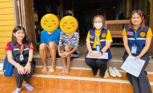 ลงพื้นที่ร่วมกับเจ้าหน้าที่บ้านพักเด็กและครอบครัวจังหวัดตากเพื่อให้ความช่วยเหลือและคุ้มครองสวัสดิภาพเด็กกลุ่มเสี่ยง (ธงแดง)