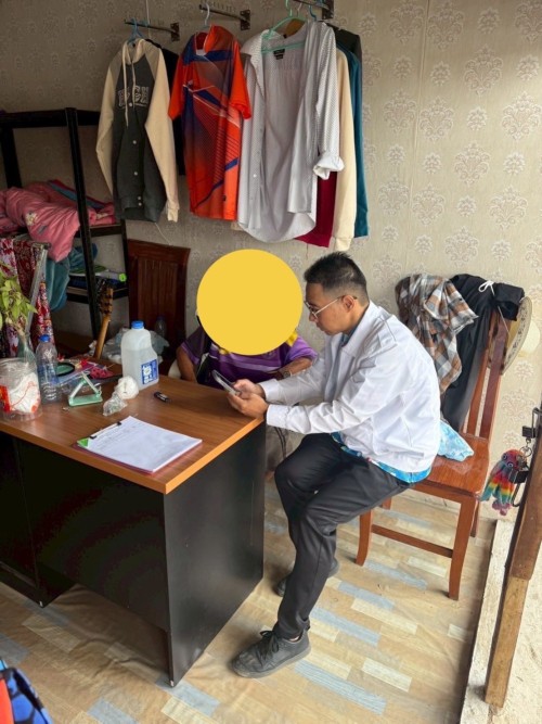 ลงพื้นที่ติดตามการประกอบอาชีพคนพิการ จำนวน 1 ราย 