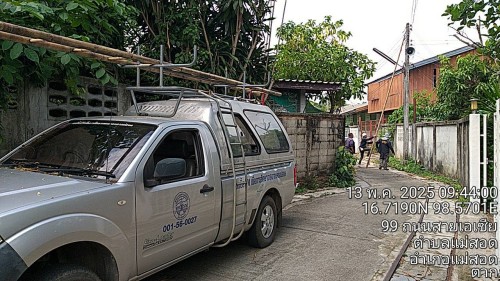 เจ้าหน้าที่กองยุทธศาสตร์และงบประมาณ ดำเนินการตามคำร้อง ขอซ่อมแซมเคเบิ้ลทีวี ชุมชนอิสลาม และชุมชนมณีไพรสณฑ์ 