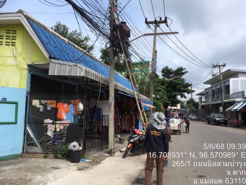 เจ้าหน้าที่กองยุทธศาสตร์และงบประมาณ ดำเนินการตามคำร้อง ขอซ่อมแซมเคเบิ้ลทีวี ชุมชนอิสลาม