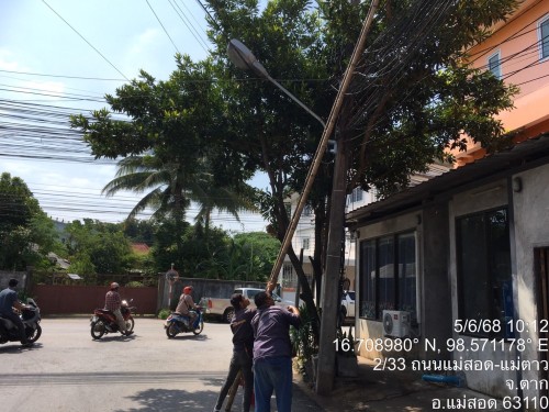 เจ้าหน้าที่กองยุทธศาสตร์และงบประมาณ ดำเนินการตามคำร้อง ขอซ่อมแซมเคเบิ้ลทีวี ชุมชนอิสลาม