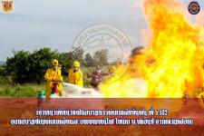 จนท.หน่วยฝึกอบรมการดับเพลิงขั้นต้นที่ ดพต.-ร 482 ทน.เเม่สอด อบรมซ้อมดับเพลิงเเละอพยพหนีไฟให้กับ บ.ไทยทีเอ็นซี เเม่สอด