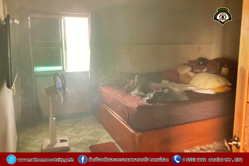 ดับเพลิงนครแม่สอด ออกระงับเหตุเพลิงไหม้บ้านประชาชน บริเวณตำบลแม่ปะ หมู่ 7 บ้านหนองบัว