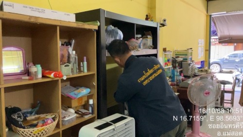 เจ้าหน้าที่กองยุทธศาสตร์และงบประมาณ ดำเนินการตามคำร้อง ขอซ่อมแซมเคเบิ้ลทีวี ชุมชนวัดหลวง