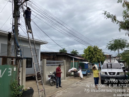 เจ้าหน้าที่กองยุทธศาสตร์และงบประมาณ ดำเนินการตามคำร้อง ขอติดตั้งเคเบิ้ลทีวี ชุมชนอิสลาม