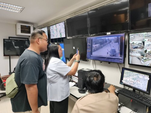 เจ้าหน้าที่กองยุทธศาสตร์และงบประมาณ ดำเนินการตามคำขอใช้ข้อมูลจากกล้องวงจรปิด