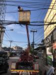 งานไฟฟ้า ออกปฏิบัติหน้าที่เก็บสายไฟฟ้าสื่อสาร เพื่อให้เป็นระเบียบเรียบร้อย ไม่เป็นอันตรายต่อผู้สัญจรไปมา