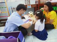 ตรวจสุขภาพเด็กปฐมวัยในศูนย์พัฒนาเด็กเล็กศูนย์พัฒนาเด็กเล็กวัดอรัญญเขต