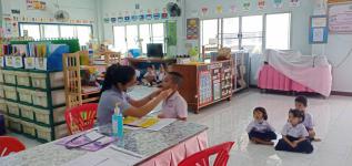 ตรวจสุขภาพเด็กปฐมวัยในศูนย์พัฒนาเด็กเล็กศูนย์พัฒนาเด็กเล็กวัดอรัญญเขต