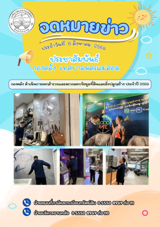 กองคลัง ดำเนินการออกสำรวจป้าย ประจำปี 2569