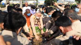 เทศบาลนครแม่สอด จัดพิธีการวางศิลาฤกษ์ศาลสมเด็จพระนเรศวรและศาลหลักเมืองแม่สอด