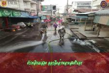 ดับเพลิงเเม่สอด ออกฉีดล้างตลาดสดศรีมอย อ.แม่สอด จ.ตาก