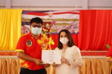 พิธีเปิดโครงการรณรงค์ป้องกันยาเสพติดในสถานศึกษา โรงเรียนกีฬาเทศบาลนครแม่สอด