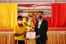พิธีเปิดโครงการรณรงค์ป้องกันยาเสพติดในสถานศึกษา โรงเรียนกีฬาเทศบาลนครแม่สอด