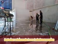 ดับเพลิงเเม่สอด ออกฉีดล้างอาคารเรียน โรงอาหาร โรงเรียนกีฬาเทศบาลนครเเม่สอด