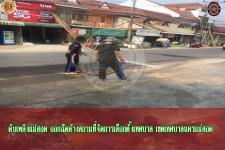 ดับเพลิงเเม่สอด ออกฉีดล้างสถานที่จัดการเลือกตั้งเทศบาล เขตเทศบาลนครเเม่สอด