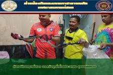 ดับเพลิงนครแม่สอด ออกจับงูเข้าบ้านประชาชน ชุมชนสักทอง