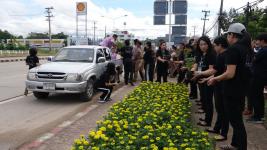 เทศบาลนครแม่สอด ดำเนินโครงการปลุกดอกดาวเรือง ถวายเป็นพระราชกุศล