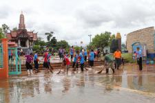 นายกนครแม่สอดจัด big cleaning day  บริเวณ ศาลสมเด็จพระนเรศวรมหาราช เทศบาลนครแม่สอด