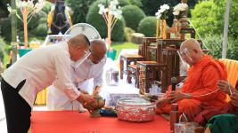 เทศบาลนครแม่สอด จัดพิธีบวงสรวง เพื่อก่อสร้างศาลสมเด็จพระนเรศวรมหาราช และศาลหลักเมืองใหม่