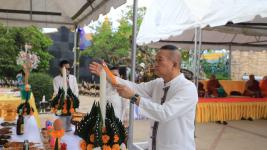 เทศบาลนครแม่สอด จัดพิธีบวงสรวง เพื่อก่อสร้างศาลสมเด็จพระนเรศวรมหาราช และศาลหลักเมืองใหม่