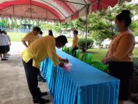 คณะผู้บริหาร ทน.แม่สอด ร่วมให้การต้อนรับคณะตรวจประเมินสถานศึกษาพอเพียงระดับจังหวัด โรงเรียนเทศบาลวัดบุญญาวาส