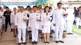 ดร.เทอดเกียรติ ชินสรนันท์ นายกเทศมนตรีนครแม่สอด เข้าร่วมพิธีวางพวงมาลา ในวันสมเด็จพระนเรศวรมหาราช