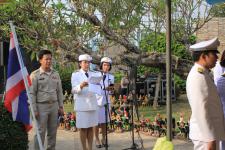 ดร.เทอดเกียรติ ชินสรนันท์ นายกเทศมนตรีนครแม่สอด เข้าร่วมพิธีวางพวงมาลา ในวันสมเด็จพระนเรศวรมหาราช