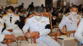 ผู้บริหาร ทน.แม่สอด ร่วมพิธีพระราชทานน้ำหลวงสรงศพ พระราชวีรากร อดีตเจ้าคณะจังหวัดตาก อดีตเจ้าอาวาสวัดตรีรัตนาราม