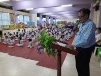 นายกเทศมนตรีมอบรองนายกฯ เป็นประธานพิธีเปิดโครงการอบรมคุณธรรม จริยธรรม โรงเรียนเทศบาลวัดบุญญาวาส