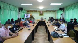 นายกเทศมนตรี เรียกประชุมเข้มทีมเฉพาะกิจเทศบาลเร่งดำเนินมาตรการเฝ้าระวังแก้ปัญหาโควิด-19