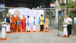 นายกเทศมนตรี เป็นประธานพิธีเปิดโครงการธรรมยาตราแห่งสันติภาพเพื่อสันติสุขของแผ่นดิน