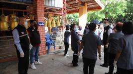 นายกเทศมนตรี ลงพื้นที่ตรวจเยี่ยมจุดคัดกรองโควิด-19 ในเขตเทศบาล