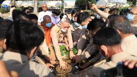 ทน.แม่สอด จัดพิธีวางศิลาฤกษ์สร้างศาลพระหลักเมืองแม่สอดและพระบรมราชานุสาวรีย์ศาลสมเด็จพระนเรศวรมหาราช (พระตำหนัก)