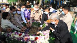 ทน.แม่สอด จัดพิธีวางศิลาฤกษ์สร้างศาลพระหลักเมืองแม่สอดและพระบรมราชานุสาวรีย์ศาลสมเด็จพระนเรศวรมหาราช (พระตำหนัก)