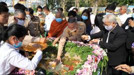 ทน.แม่สอด จัดพิธีวางศิลาฤกษ์สร้างศาลพระหลักเมืองแม่สอดและพระบรมราชานุสาวรีย์ศาลสมเด็จพระนเรศวรมหาราช (พระตำหนัก)