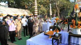 ทน.แม่สอด จัดพิธีวางศิลาฤกษ์สร้างศาลพระหลักเมืองแม่สอดและพระบรมราชานุสาวรีย์ศาลสมเด็จพระนเรศวรมหาราช (พระตำหนัก)