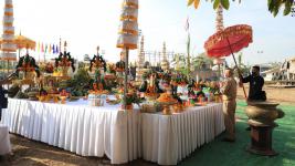 ทน.แม่สอด จัดพิธีวางศิลาฤกษ์สร้างศาลพระหลักเมืองแม่สอดและพระบรมราชานุสาวรีย์ศาลสมเด็จพระนเรศวรมหาราช (พระตำหนัก)