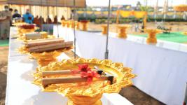 ทน.แม่สอด จัดพิธีวางศิลาฤกษ์สร้างศาลพระหลักเมืองแม่สอดและพระบรมราชานุสาวรีย์ศาลสมเด็จพระนเรศวรมหาราช (พระตำหนัก)