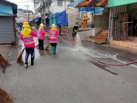 ทน.แม่สอดล้างตลาดในเขตเทศบาลนครแม่สอด