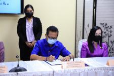 ทน.แม่สอดร่วมกับสถานีตำรวจภูธรแม่สอด บันทึกข้อตกลงว่าด้วยความร่วมมือโครงการสร้างเครือข่ายการมีส่วนร่วมของประชาชนในการป้องกันอาชญากรรมระดับตำบล