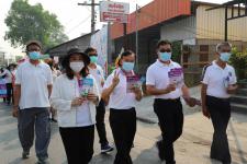 ทน.แม่สอด ร่วมกับ กกต. จ.ตาก เดินรณรงค์ประชาสัมพันธ์เชิญชวนประชาชนไปใช้สิทธิเลือกตั้งสมาชิกสภาเทศบาลและนายกเทศมนตรีนครแม่สอด