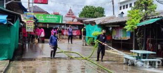 ทน.แม่สอด ลงพื้นที่ล้างตลาดในเขตเทศบาลนครแม่สอด