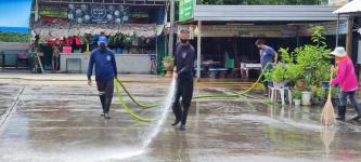ทน.แม่สอด ลงพื้นที่ล้างตลาดในเขตเทศบาลนครแม่สอด