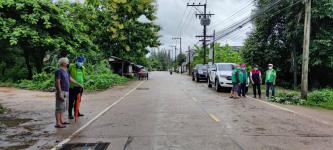 ทน.แม่สอด ลงพื้นที่สำรวจระดับน้ำในลำห้วยในเขตเทศบาลนครแม่สอด 